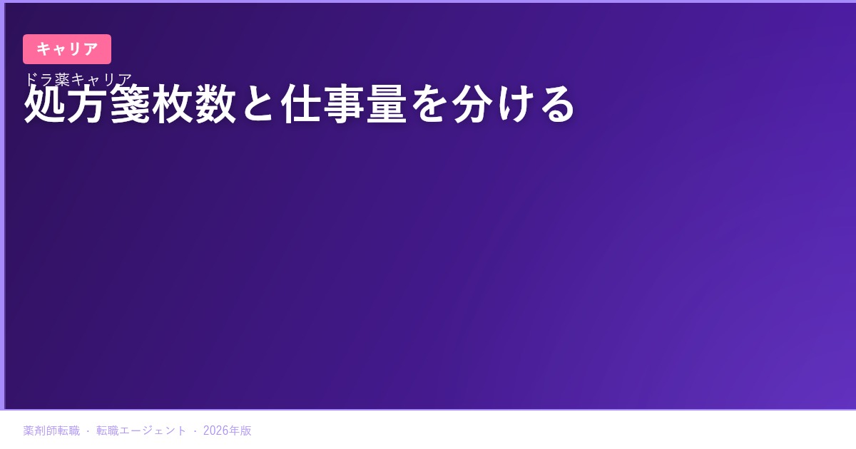 アインHDの9月IR資料から考える｜処方箋枚数が少ない薬局は本当に働きやすい？