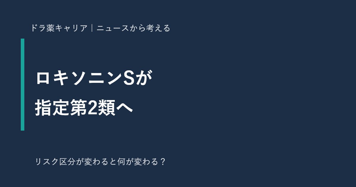ロキソニンSが指定第2類へ